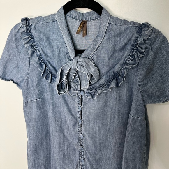 Stetson Blouse with Ruffle and Bow size Small - Picture 6 of 7
